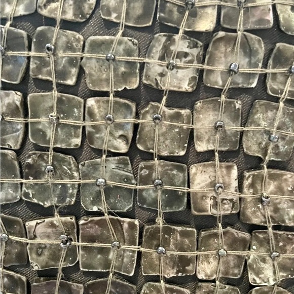 Accent pillow 14” x 14” With Hand Sewn Shells - Picture 2 of 6